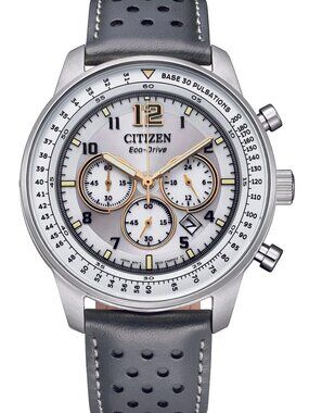 Citizen Gray Leather Quartz Watch